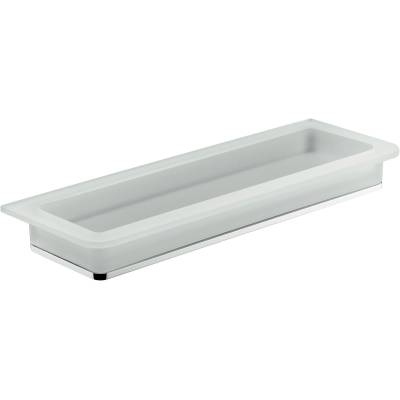 Porte-éponge à poser, chromé/verre, LULU