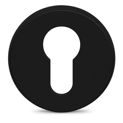 Paire de rosaces rondes MOOD ONE/DUE clé I (BC),C03 noir