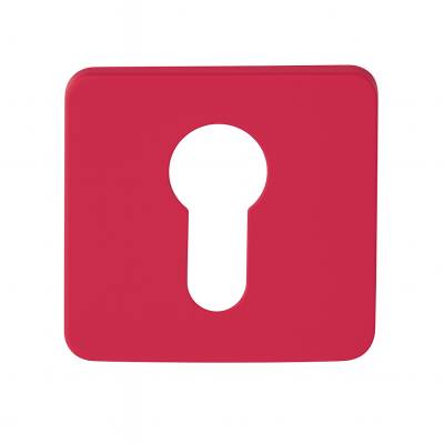 Paire de rosaces carrées MOOD ONE/DUE clé I (CR),C07 rouge framboise