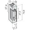 Gâche éléctrique GEM standard à rupture de courant 12V