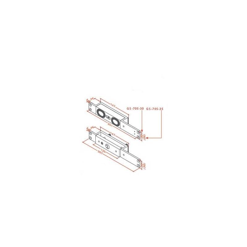 Ventouse électro. à cisaillement - Shear Lock 12-28VDC - Maintien 1350k - 30mm