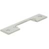 Têtière courte réversible, 110x24x3 mm, inox