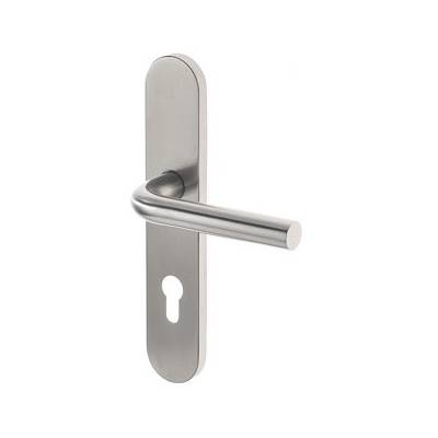 Paire de béquilles sur plaque LOGINOX L 16 mm fonction clé I, inox brossé 304