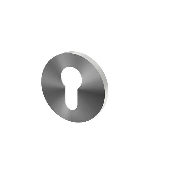 Paire de rosaces clé I  D:53 mm série Project,finition  inox brossé 304
