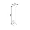Unité poignée de tirage U "Modèle 53" diam.19 mm long:319 EA:300 inox brossé