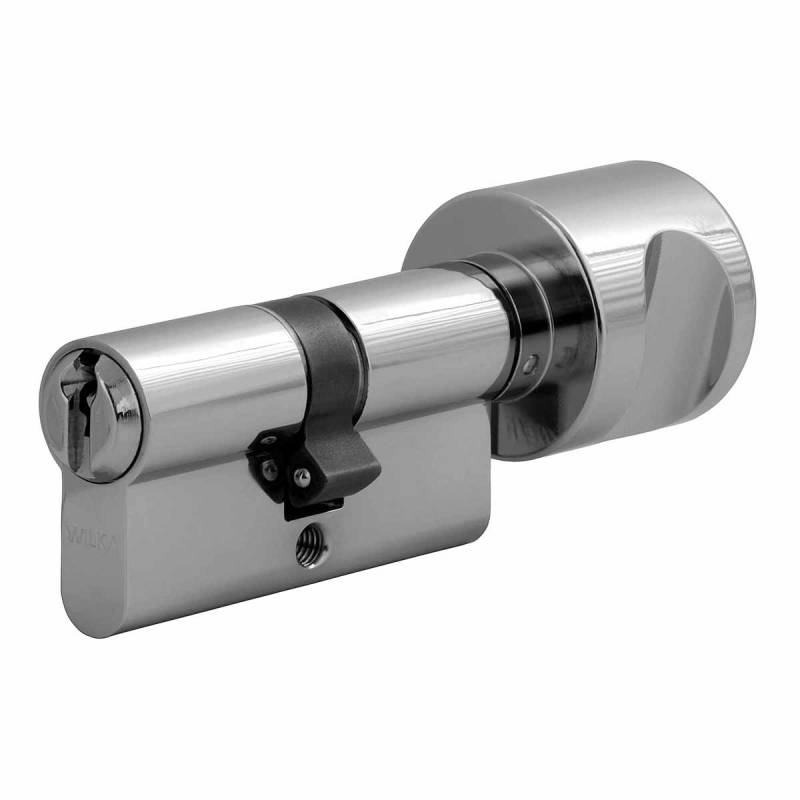 Cylindre européén TITAN 30x30 bouton nicklé mat sur n 13142  même variure