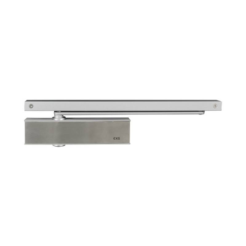 Ferme-porte EXS 410, capot 3 côtés inox, force 1-4, argent