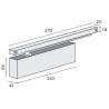 Ferme-porte EXS 410, tout inox, force 1-4