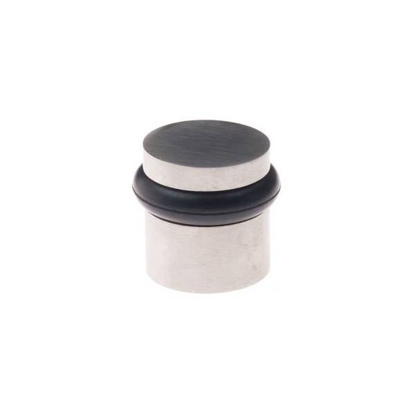 Butoir de sol cylindrique, inox brossé 304 plein