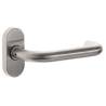 Paire de béquilles U 16 mm sur rosace ovale, inox brossé 304