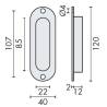 Cuvette ovale encastrée, inox brossé 304