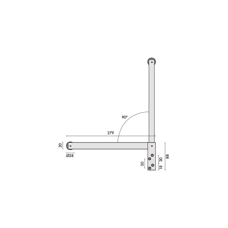 Sélecteur de fermeture, inox brossé 304