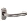 Paire de béquilles U 19 mm sur rosace ovale, inox brossé 304