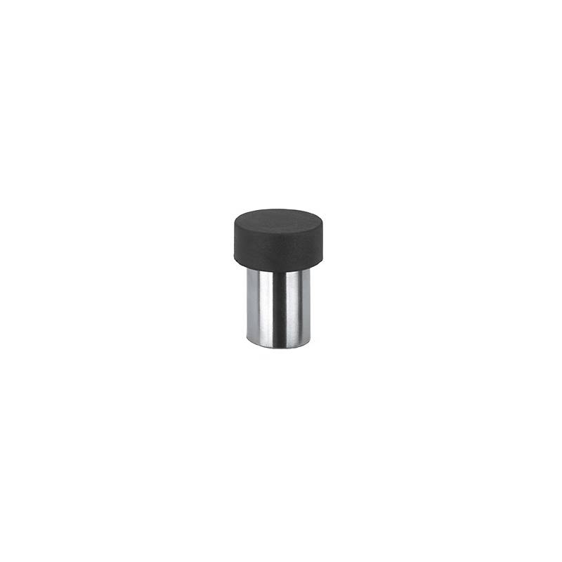 Butoir de sol/mural cylindrique, hauteur 37 mm, inox brossé 304