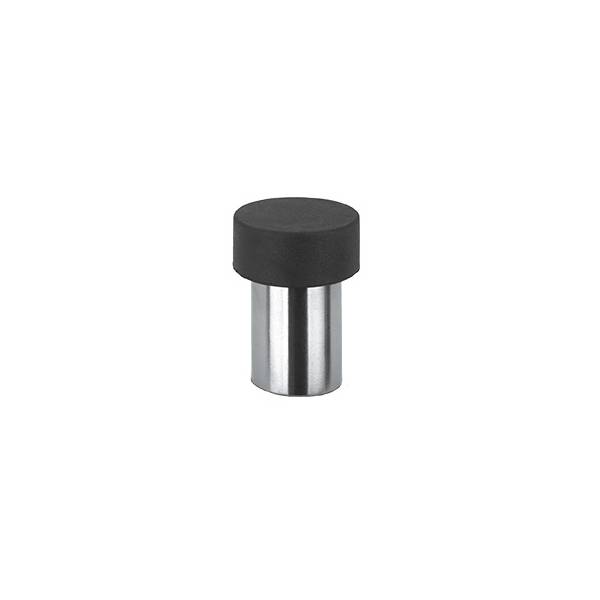 Butoir de sol/mural cylindrique, hauteur 37 mm, inox brossé 304
