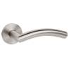 Paire de béquilles V2 19 mm sur rosace ronde, inox brossé 304