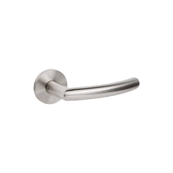 Paire de béquilles C 19 mm sur rosace ronde, inox brossé 304
