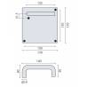 Paire de béquilles sur plaque U 19 mm fonction bec de cane, inox brossé 304 S/R