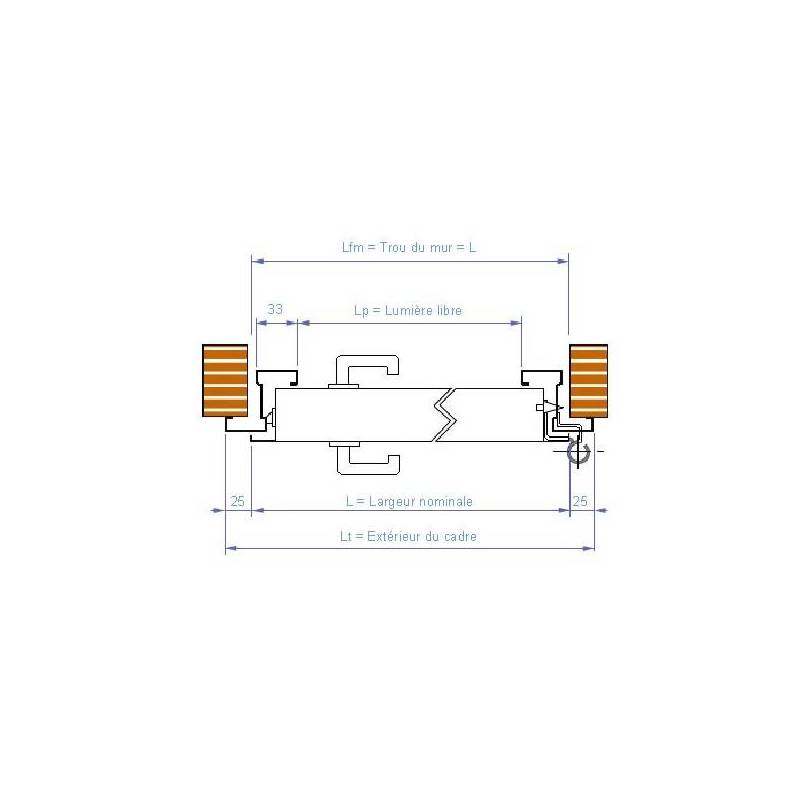 Bloc-porte métallique Rever multi-usages non feu, 800x2050 mm