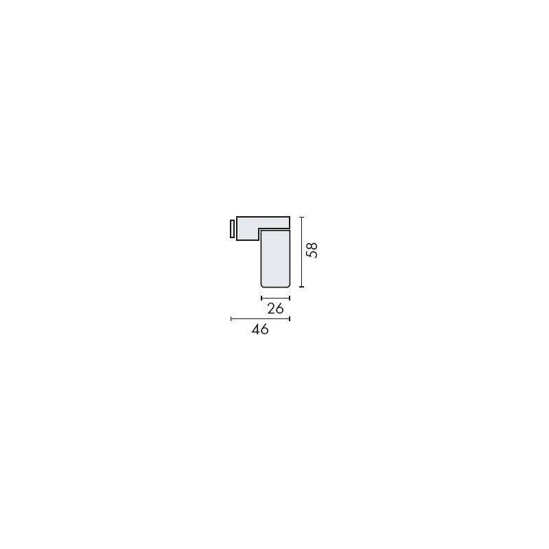 Bouton déporté fixe, inox brossé 316