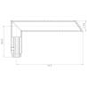 Unité de béquille FF 19 mm, inox brossé 316