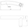 Unité de béquille B 19 mm, gauche, inox brossé 316