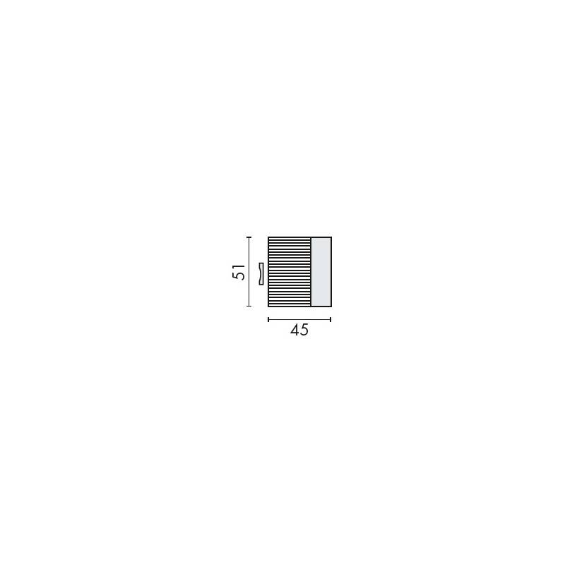 Bouton cylindrique fixe, finition inox brossé 316