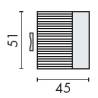Bouton cylindrique fixe, finition inox brossé 316