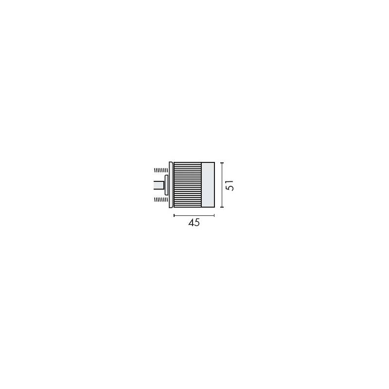 Bouton cylindrique mobile, sans rosace, inox brossé 316