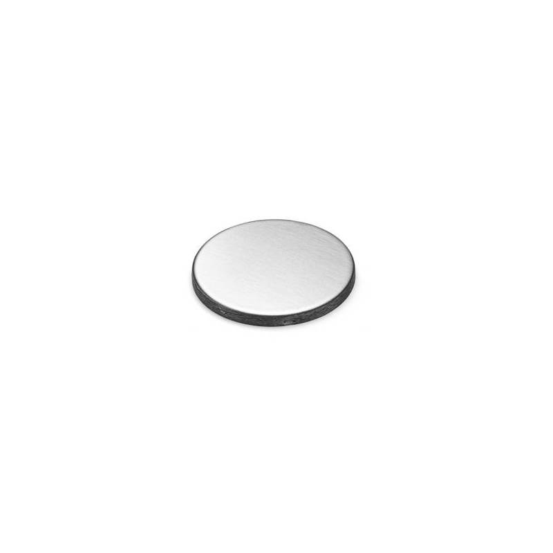 Paire de rosaces rondes pleines, inox brossé 316