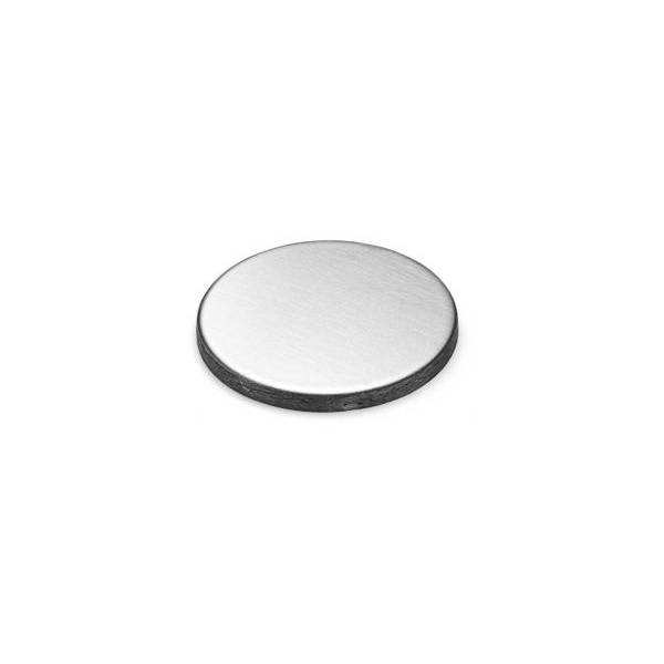 Paire de rosaces rondes pleines, inox brossé 316