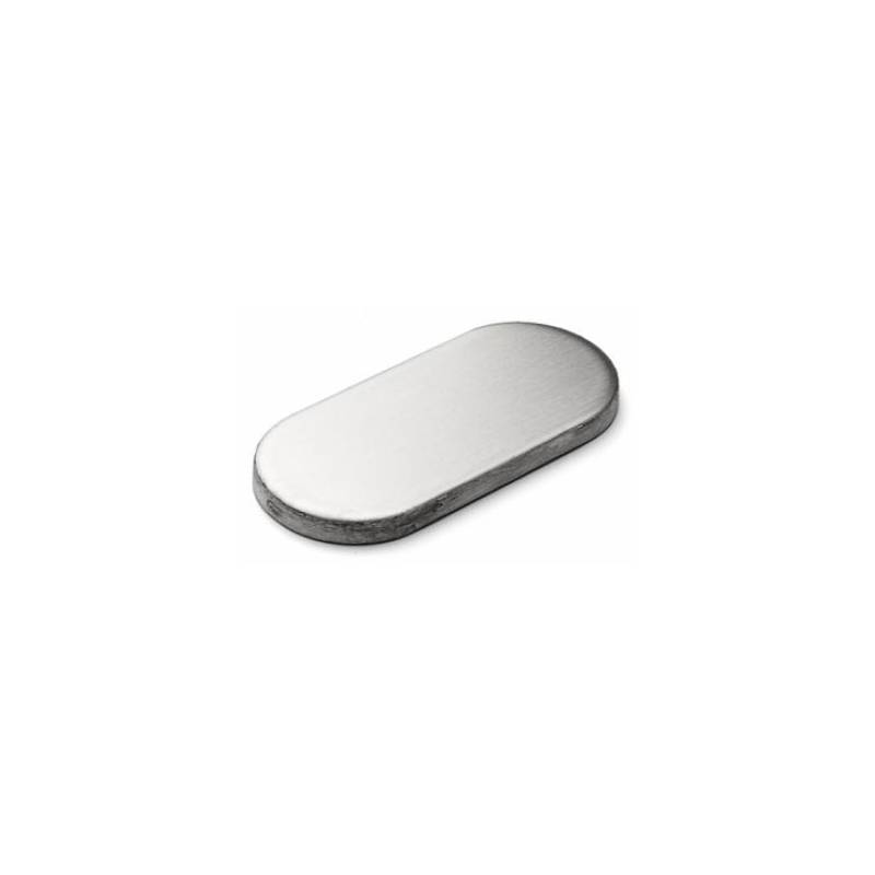 Paire de rosaces ovales pleines, inox brossé 316 EA 43 mm