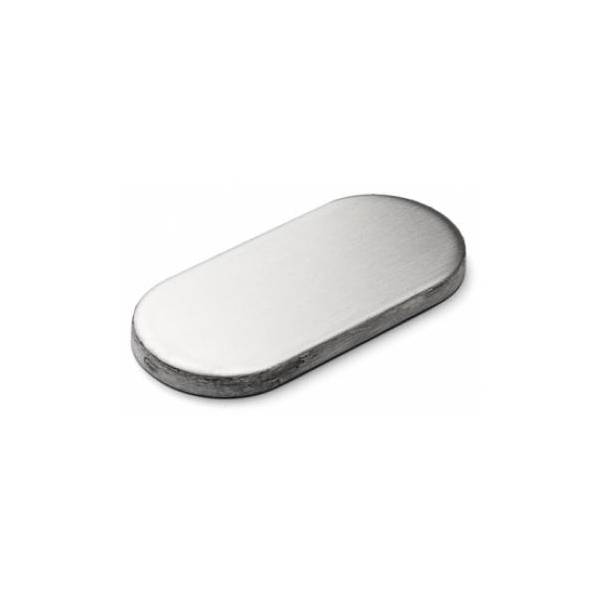 Paire de rosaces ovales pleines, inox brossé 316 EA 43 mm