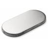 Paire de rosaces ovales pleines, inox brossé 316 EA 43 mm
