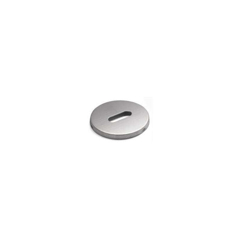 Paire de rosaces rondes clé L, inox brossé 316
