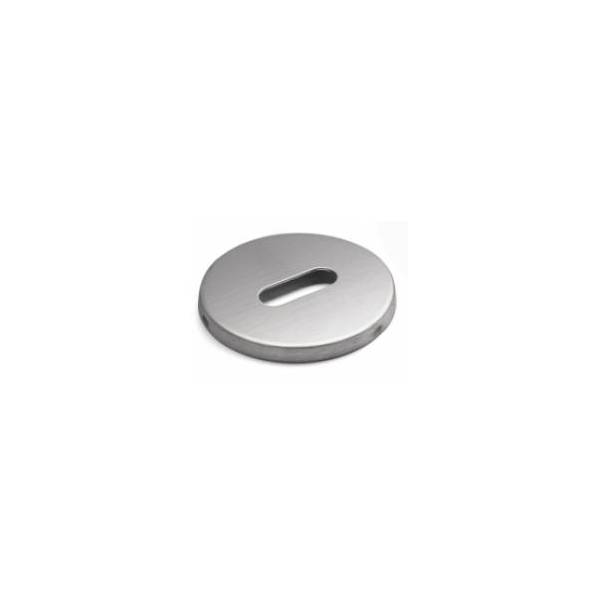 Paire de rosaces rondes clé L, inox brossé 316