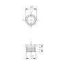 Rosace batteuse percement int. diamètre 17 mm, inox brossé 316