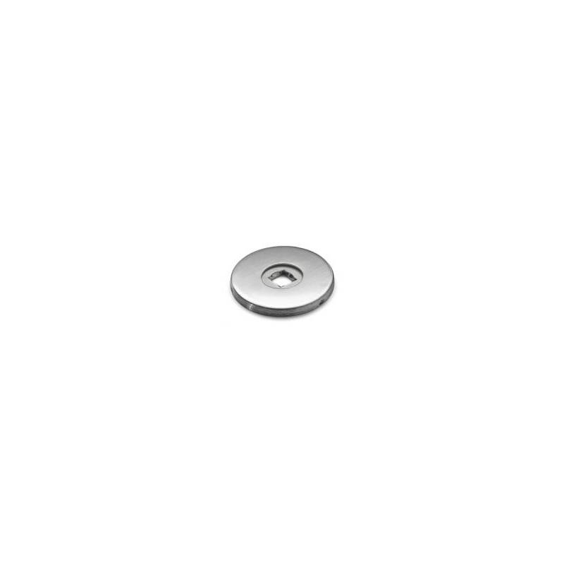 Rosace ronde pour bouton fixe, inox brossé 316