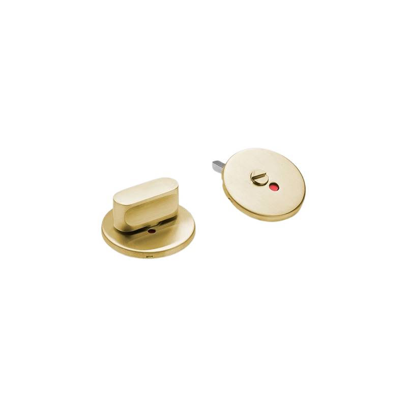 Paire de rosaces rondes WC, carré 6 mm, porte ép. 31-47 mm, inox brossé 316
