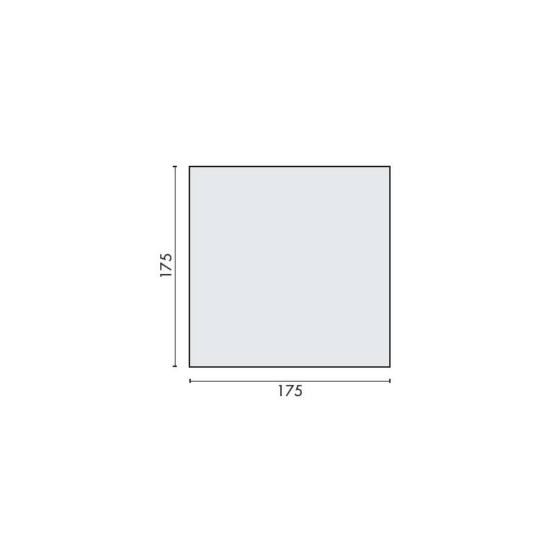 Pictogramme carré 175x175x2 mm, Unisex, inox brossé 316