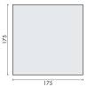 Pictogramme carré 175x175x2 mm, Unisex, inox brossé 316