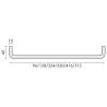 Tirant de meuble en U Ø 10 mm, entraxe 224 mm, inox brossé 316