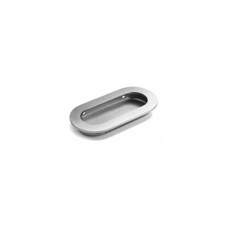 Cuvette ovale encastrée 58x175 mm, inox brossé 316