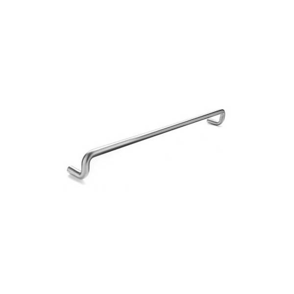 Poignée de tirage déportée Ø 32 mm, filetée, entraxe 650 mm, inox brossé 316