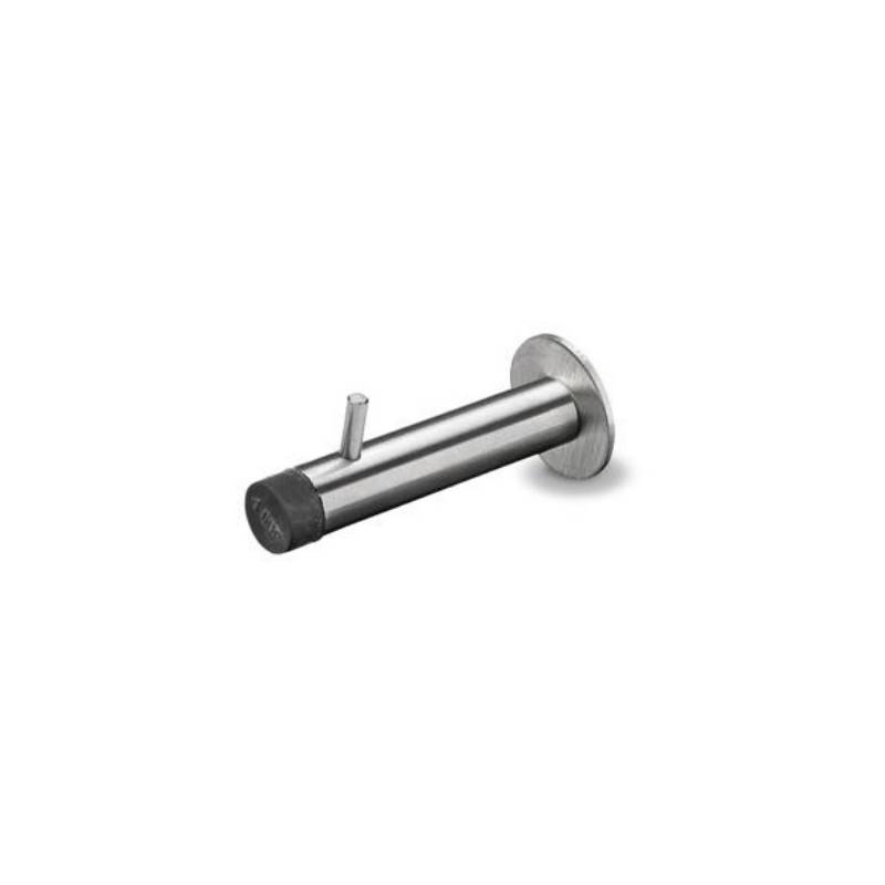 Patère avec butée, inox brossé 316