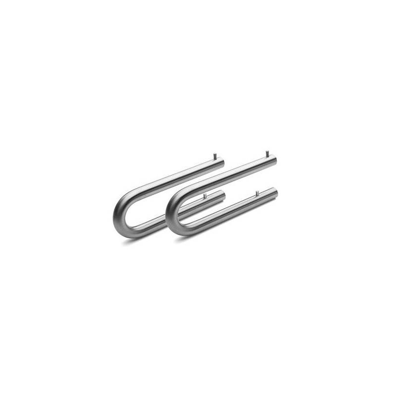Paire de support Ø 14 mm pour tablette en verre 120 mm, inox brossé 316