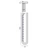 Rack porte-serviette 500x308 mm, support noir, inox brossé 316