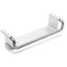 Porte shampoing 318x105 mm, plateau blanc, inox brossé 316