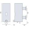 Distributeur de savon mural Ø 85x205 mm, contenance 350 ml, inox brossé 316