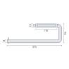 Dérouleur double papier WC Ø 14x275x94 mm, support noir, inox brossé 316